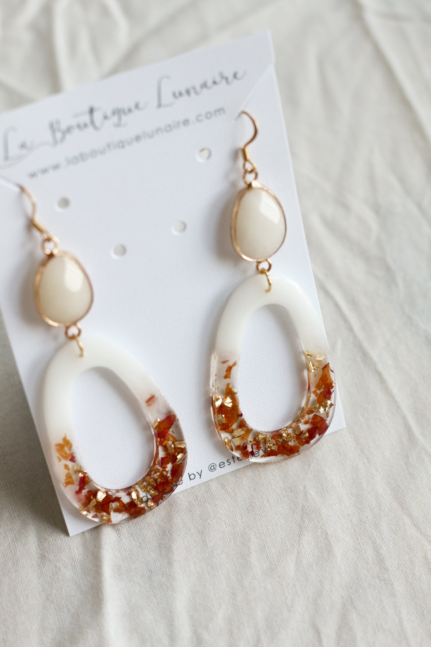 Pumpkin spice latte earrings n°01