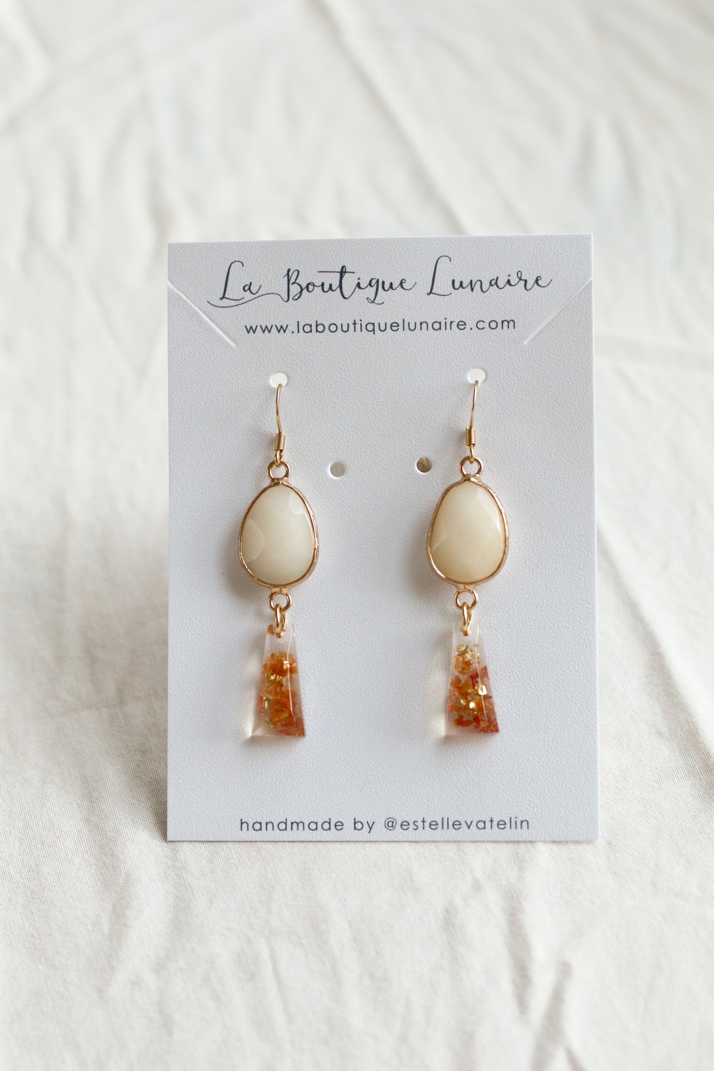 Boucles d'oreilles Pumpkin spice latte n°03