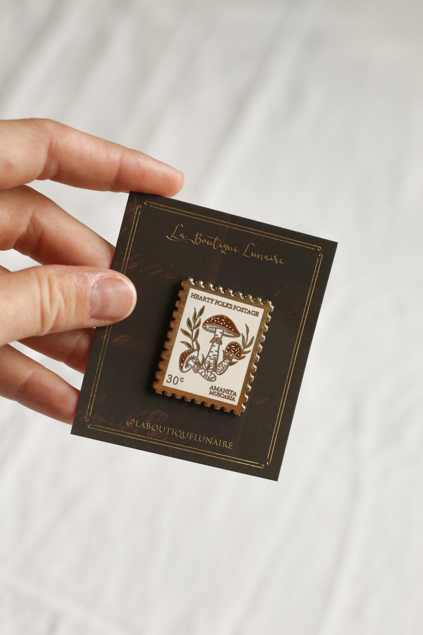 Pin's Timbre postal champignons