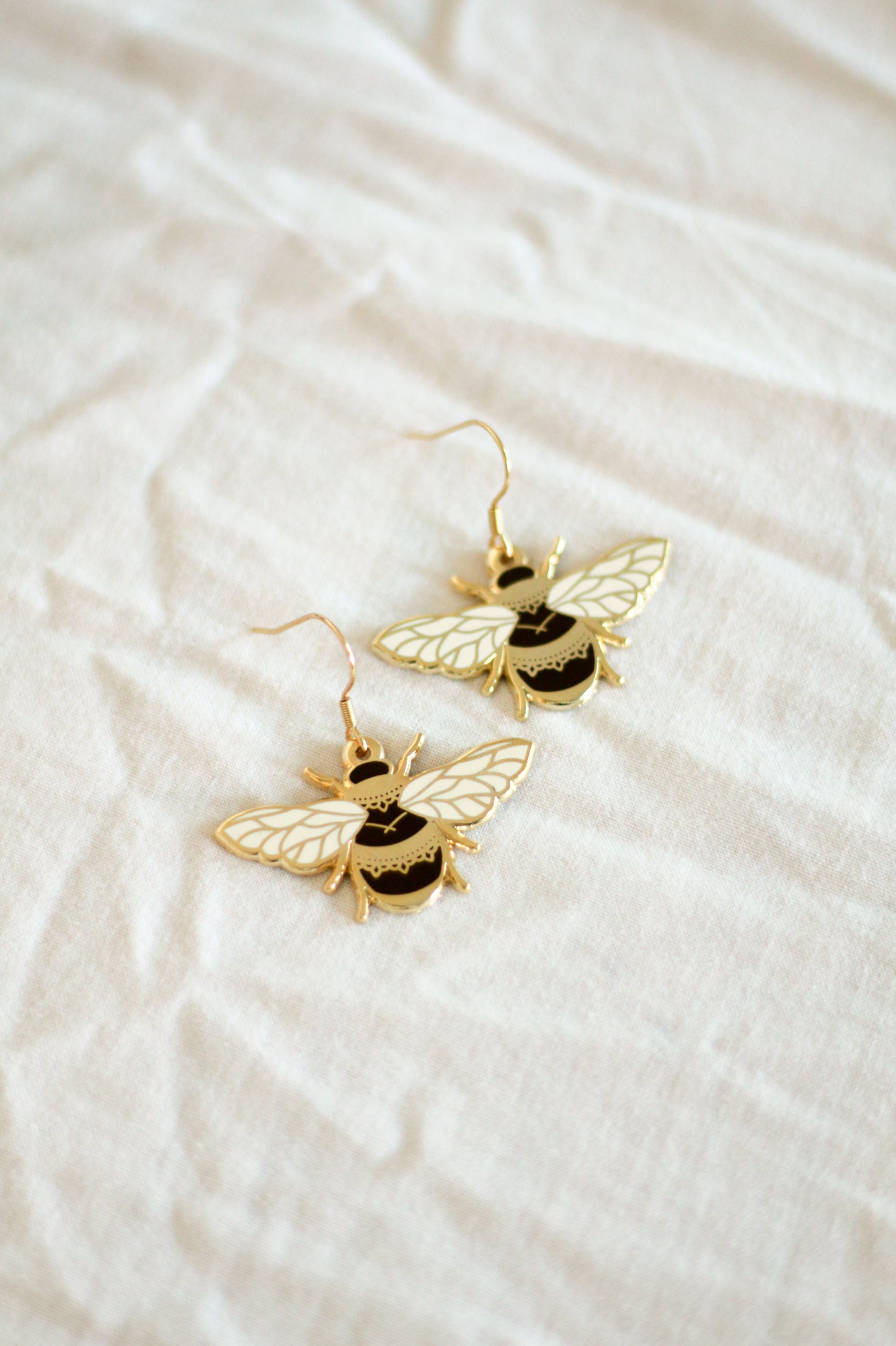 Boucles d'oreilles abeille