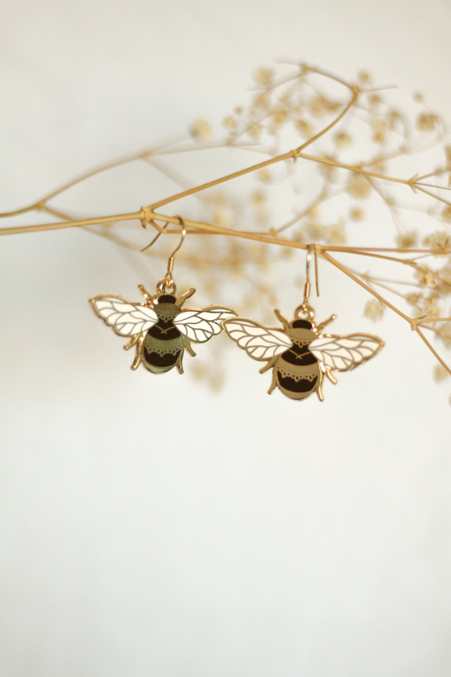 Boucles d'oreilles abeille