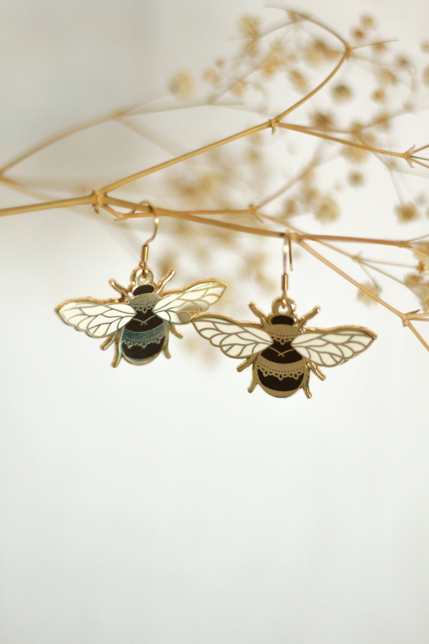 Boucles d'oreilles abeille
