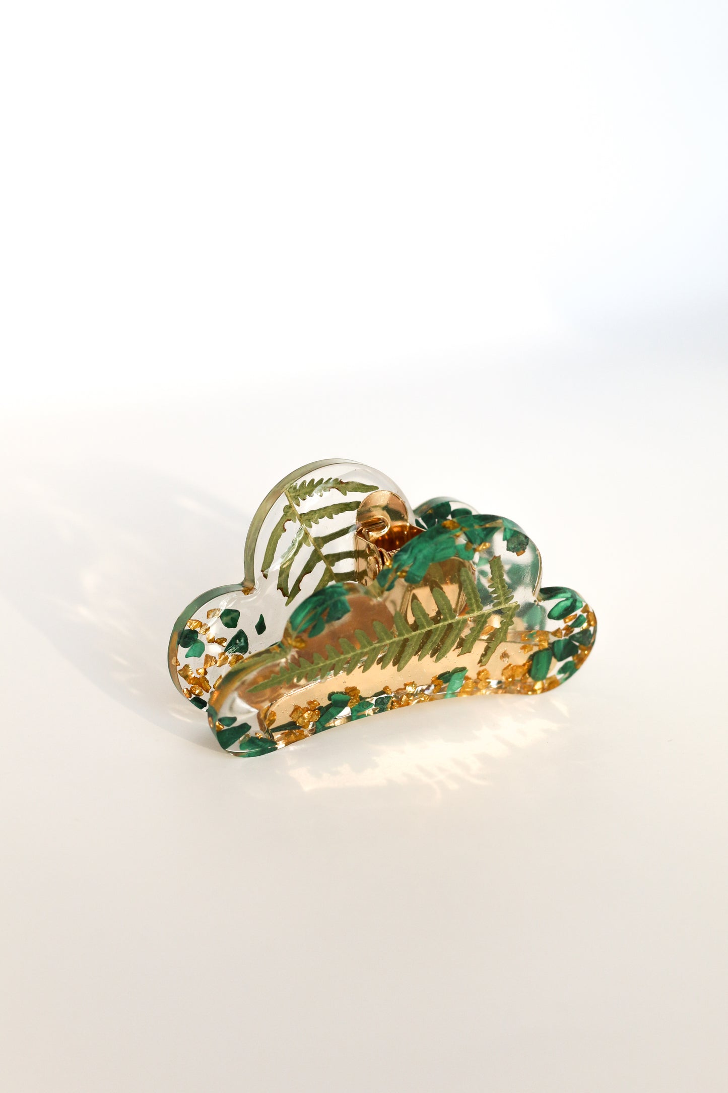 Pince à cheveux malachite 03