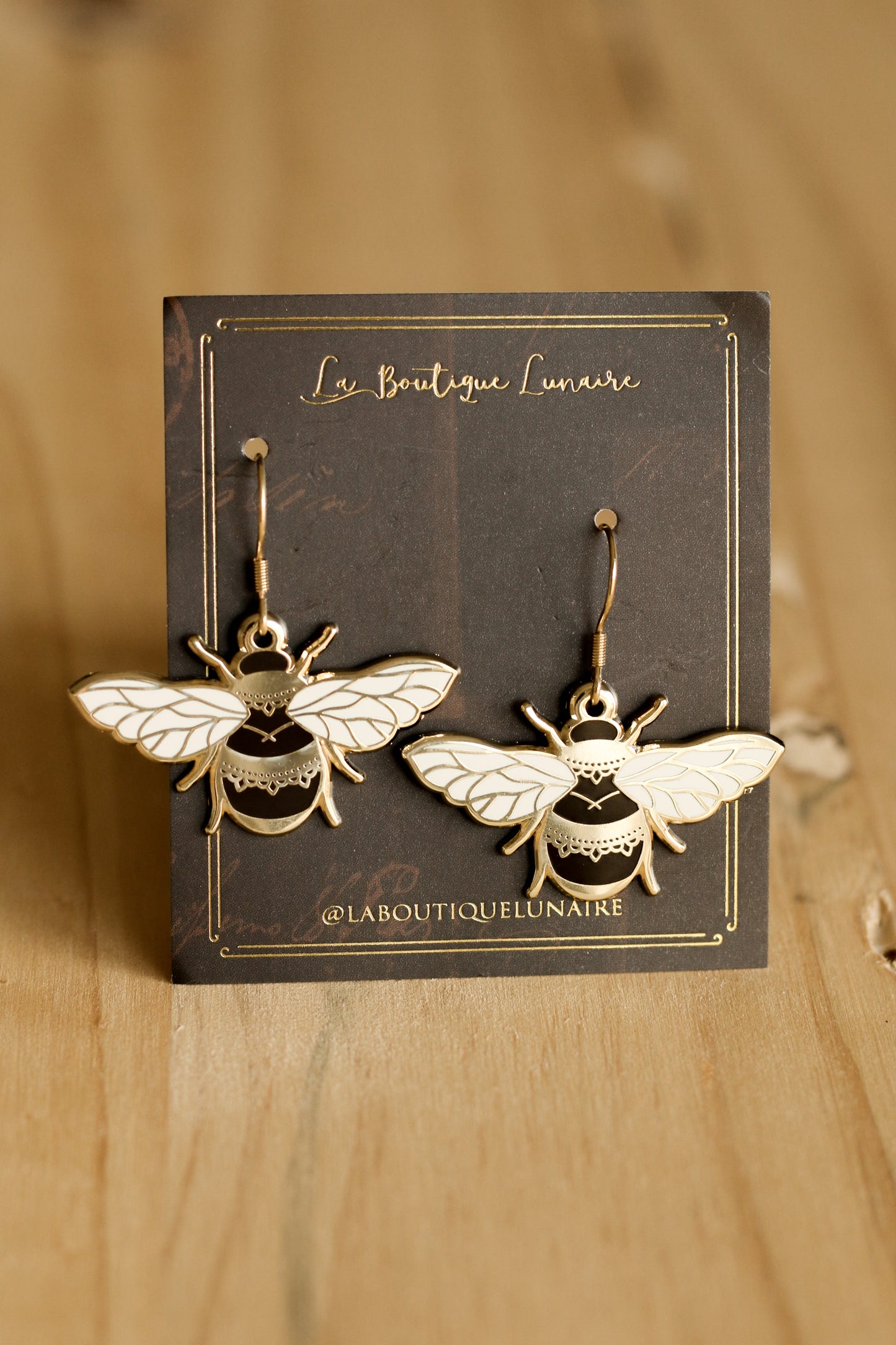 Boucles d'oreilles abeille