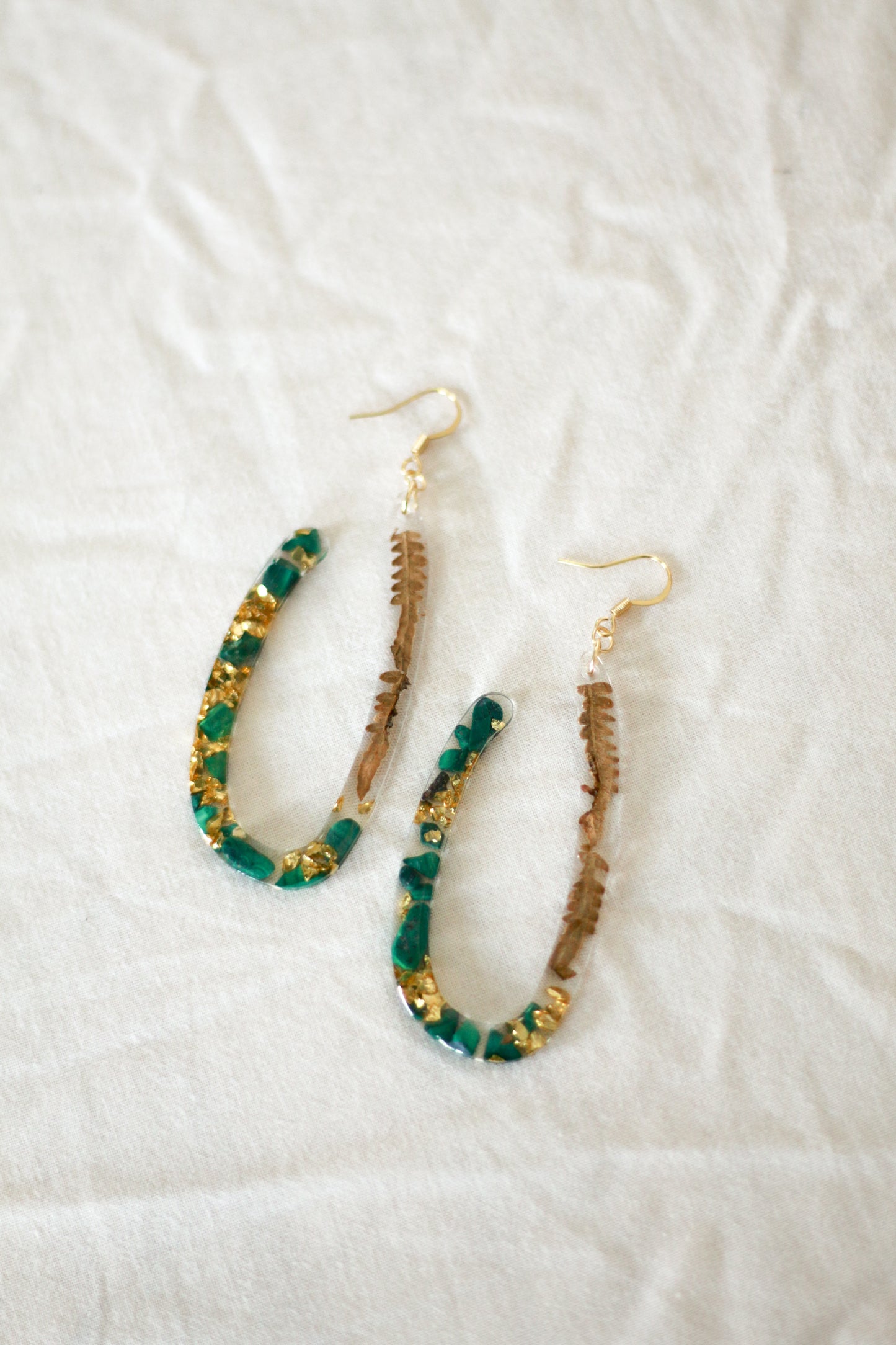 Boucles d'oreilles Gretel - malachite
