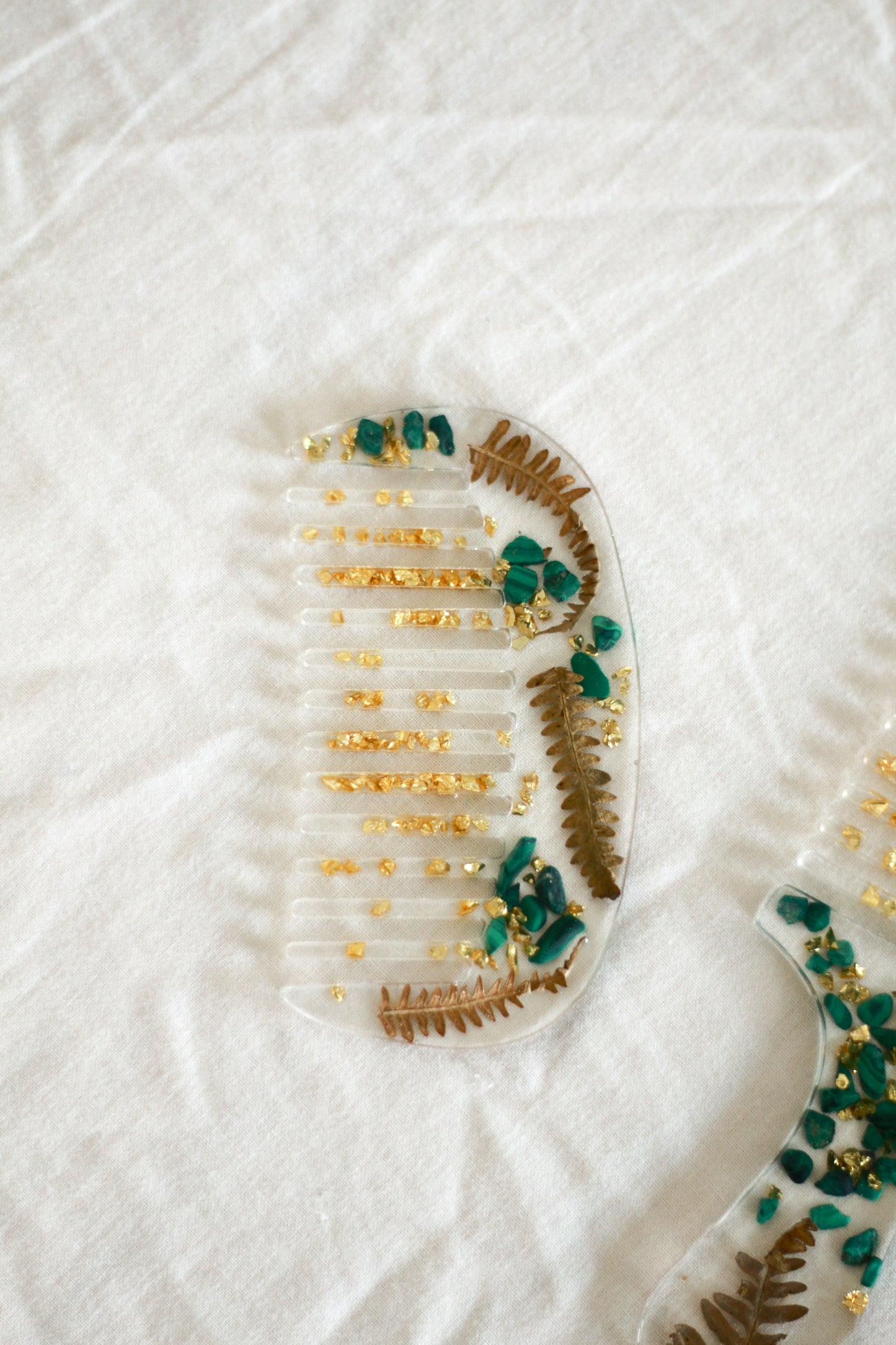 Petit peigne malachite