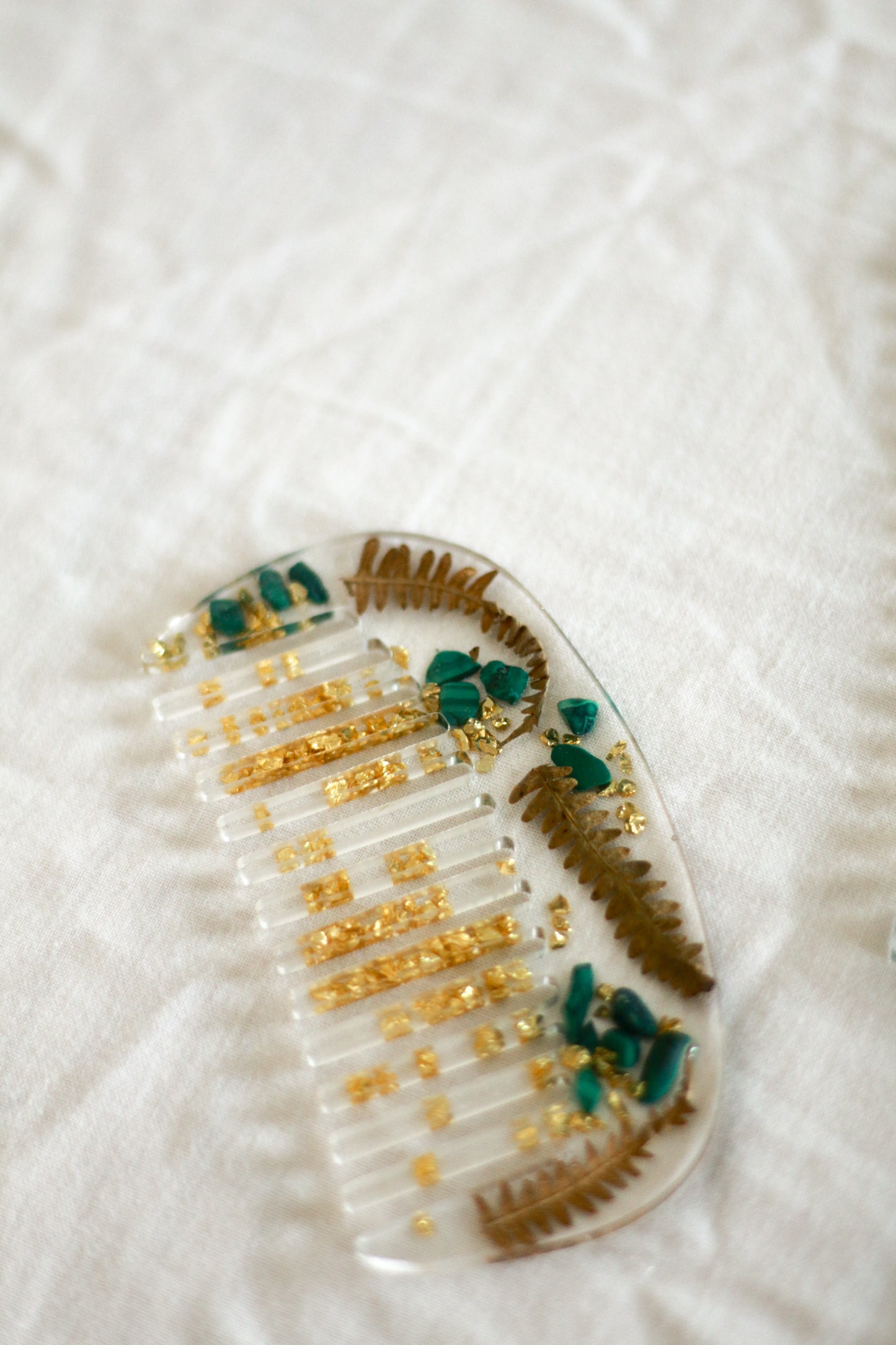Petit peigne malachite