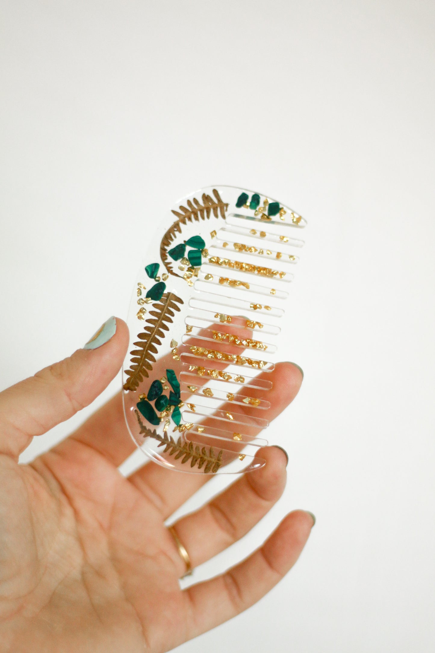 Petit peigne malachite