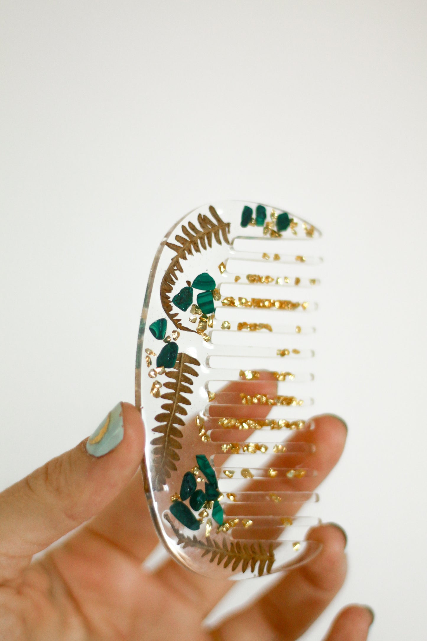 Petit peigne malachite