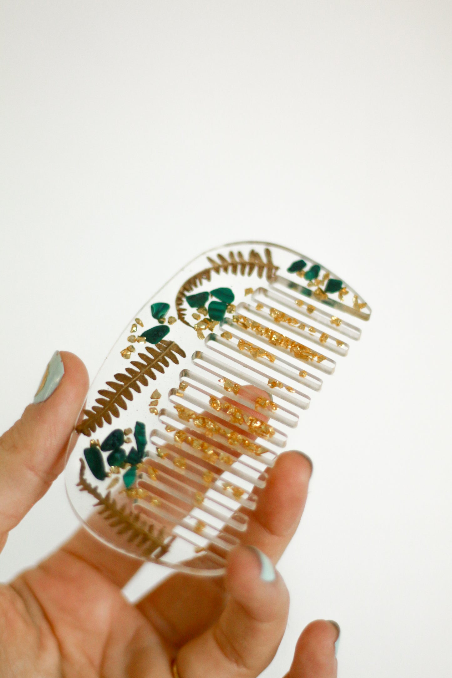 Petit peigne malachite