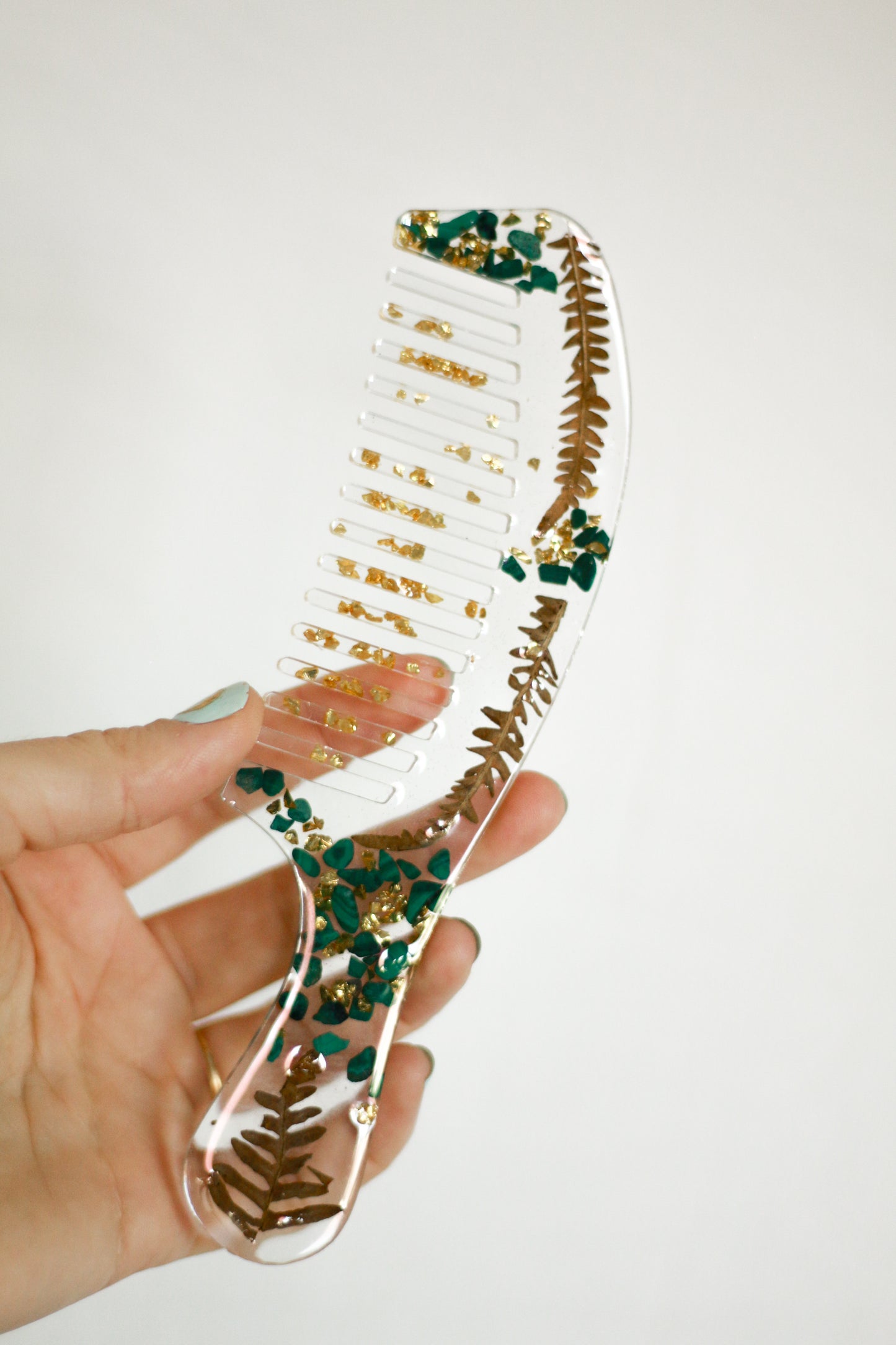 Grand peigne malachite