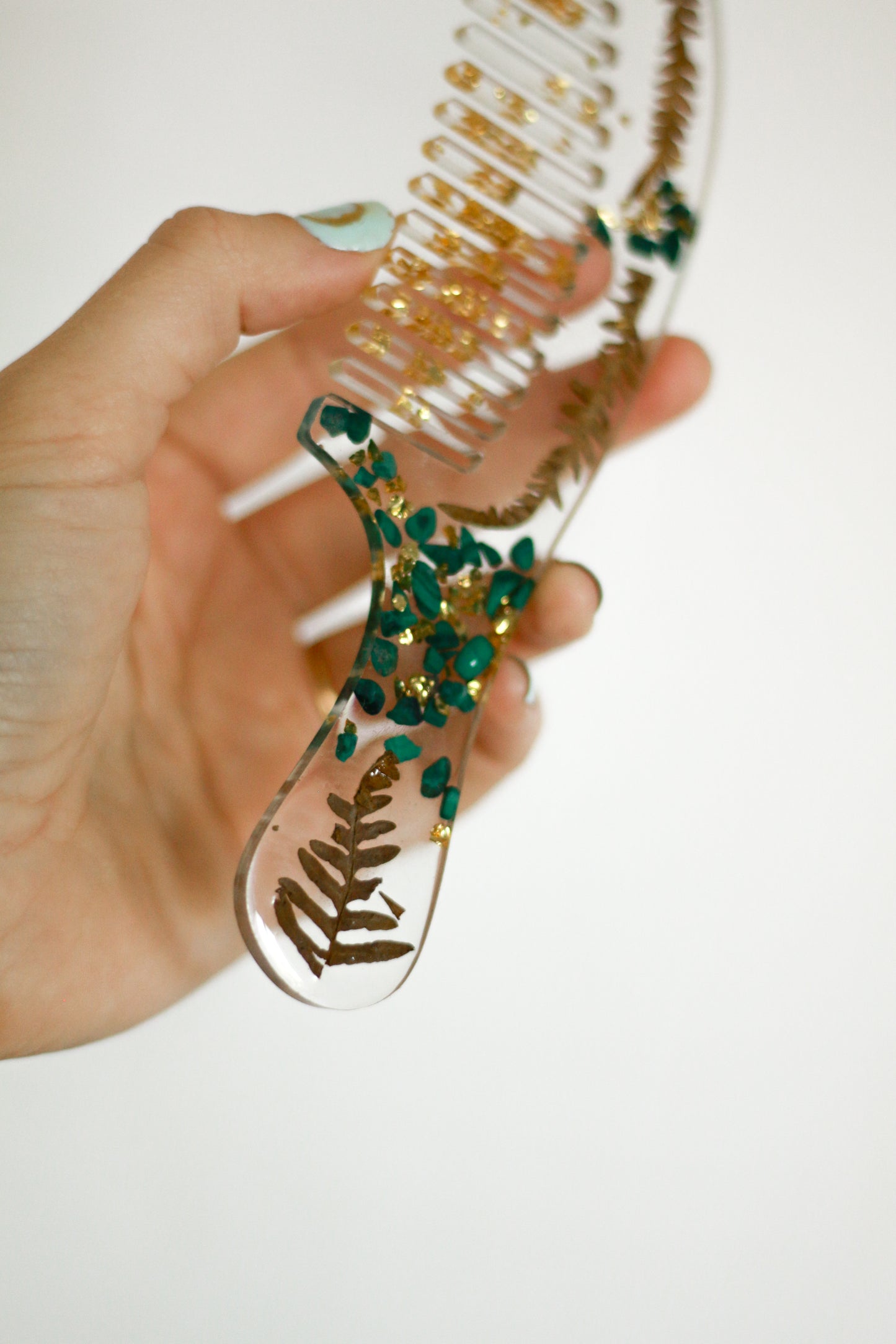 Grand peigne malachite