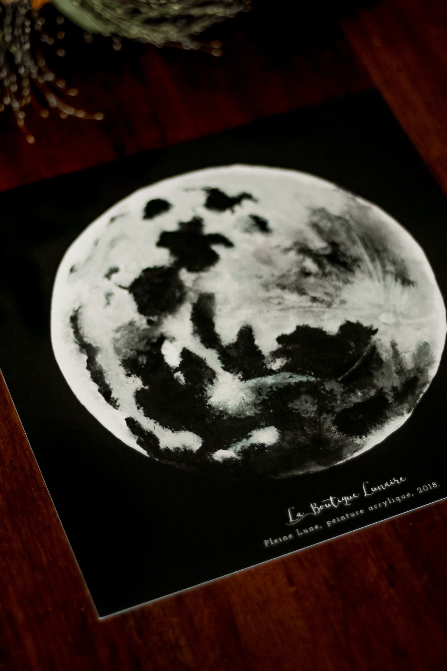 La Lune, peinture acrylique