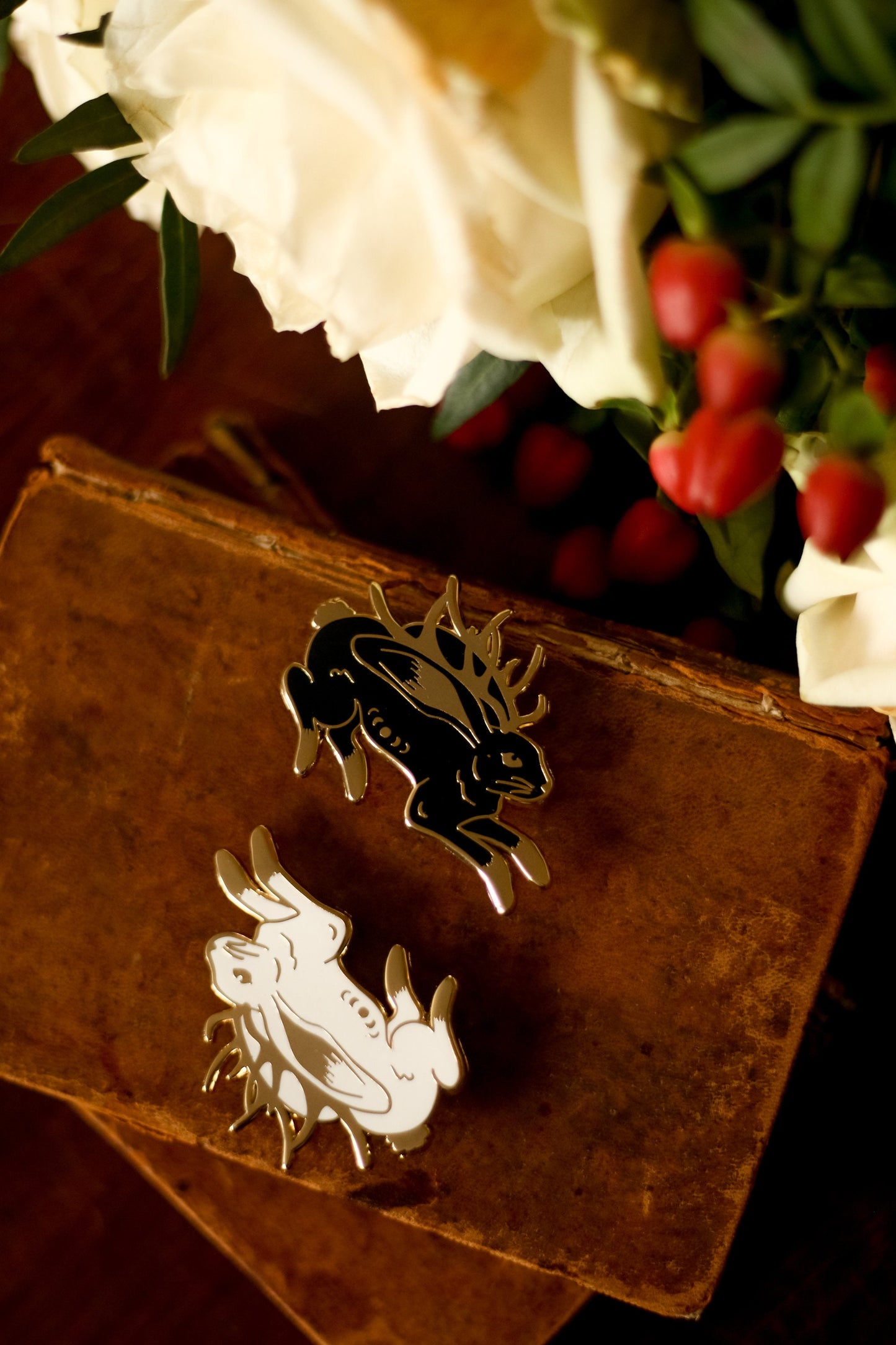 Lot de 2 pin's : White & Dark Jackalope