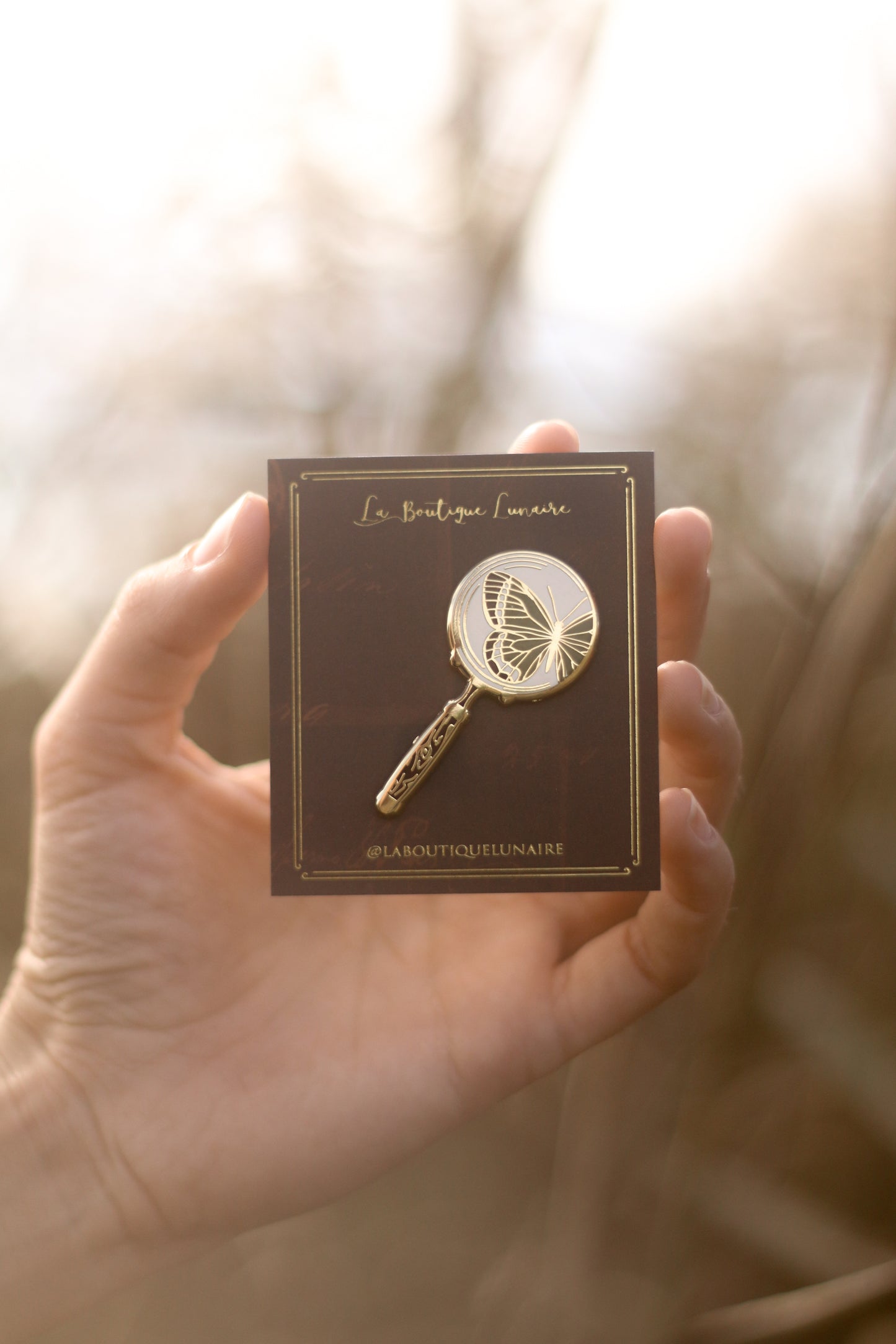 Lot de 3 pin's : abeille, scarabée, loupe