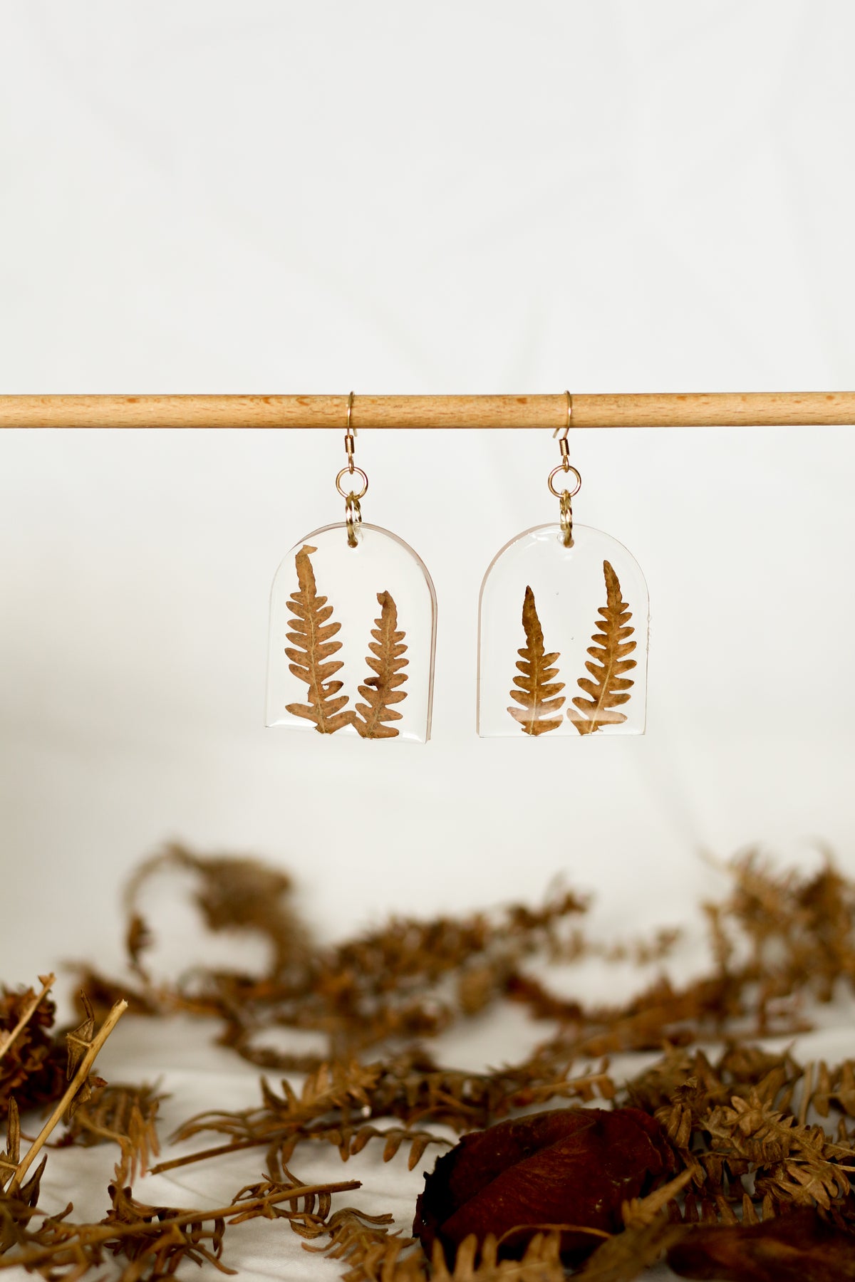 Boucles d'oreilles fougère n°02