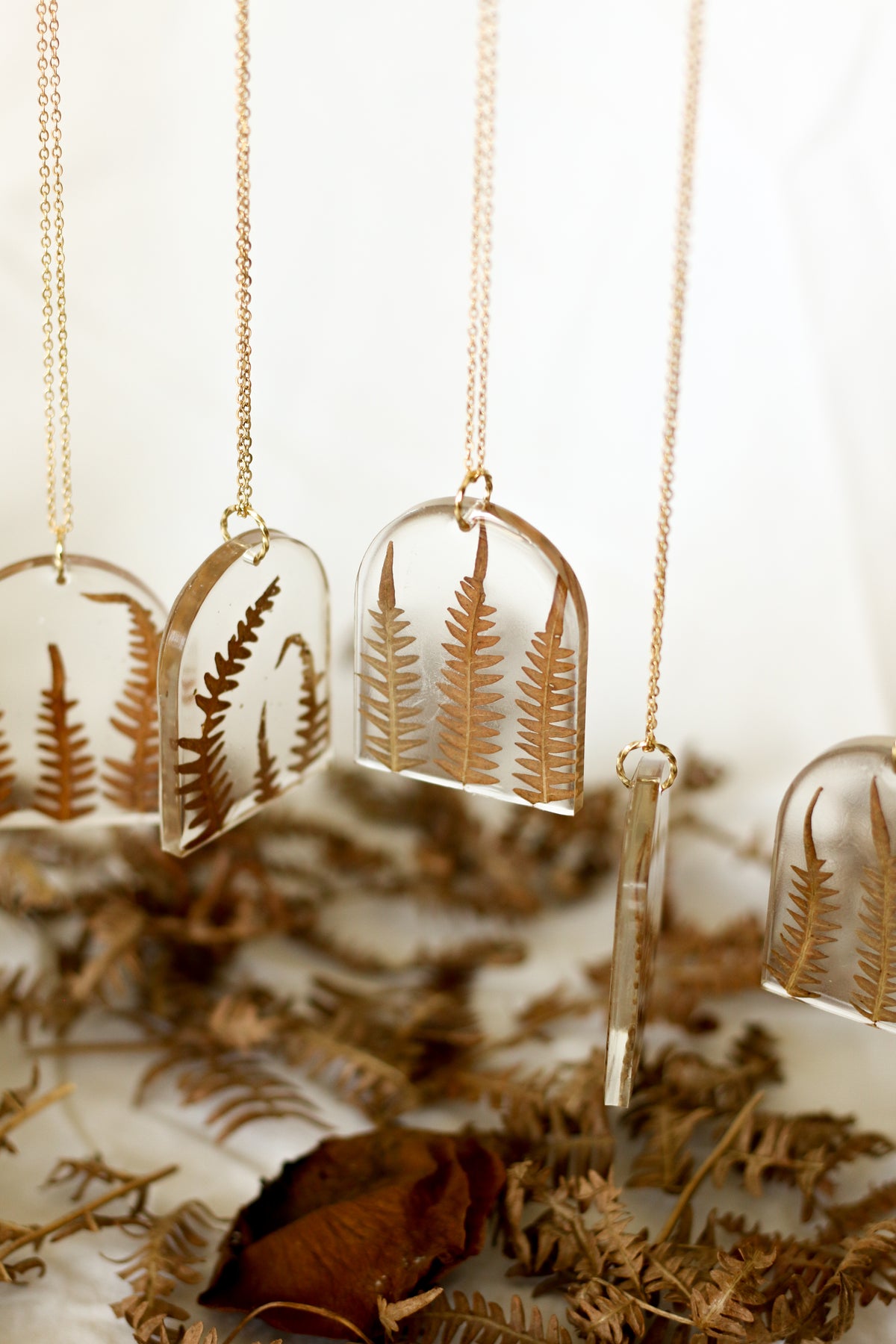 Fern sautoir necklaces