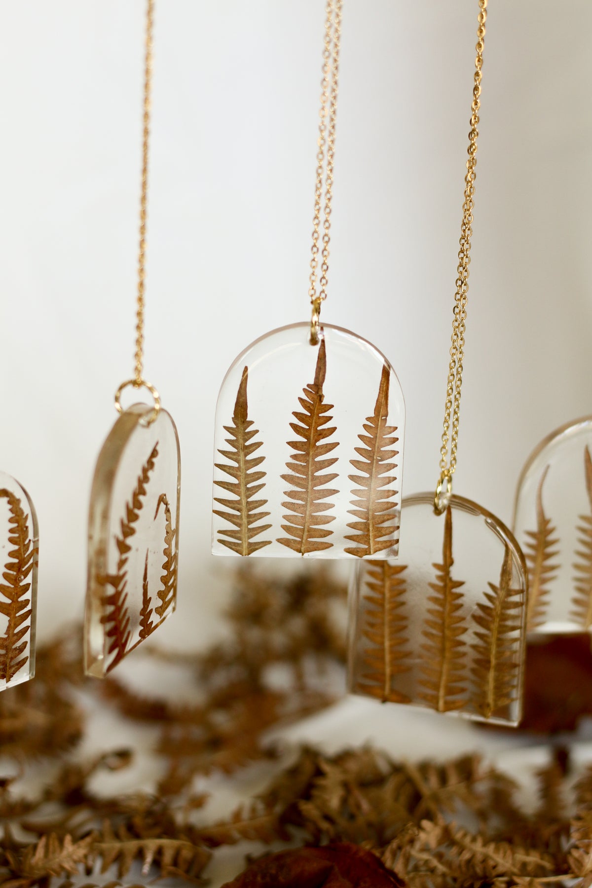 Fern sautoir necklaces