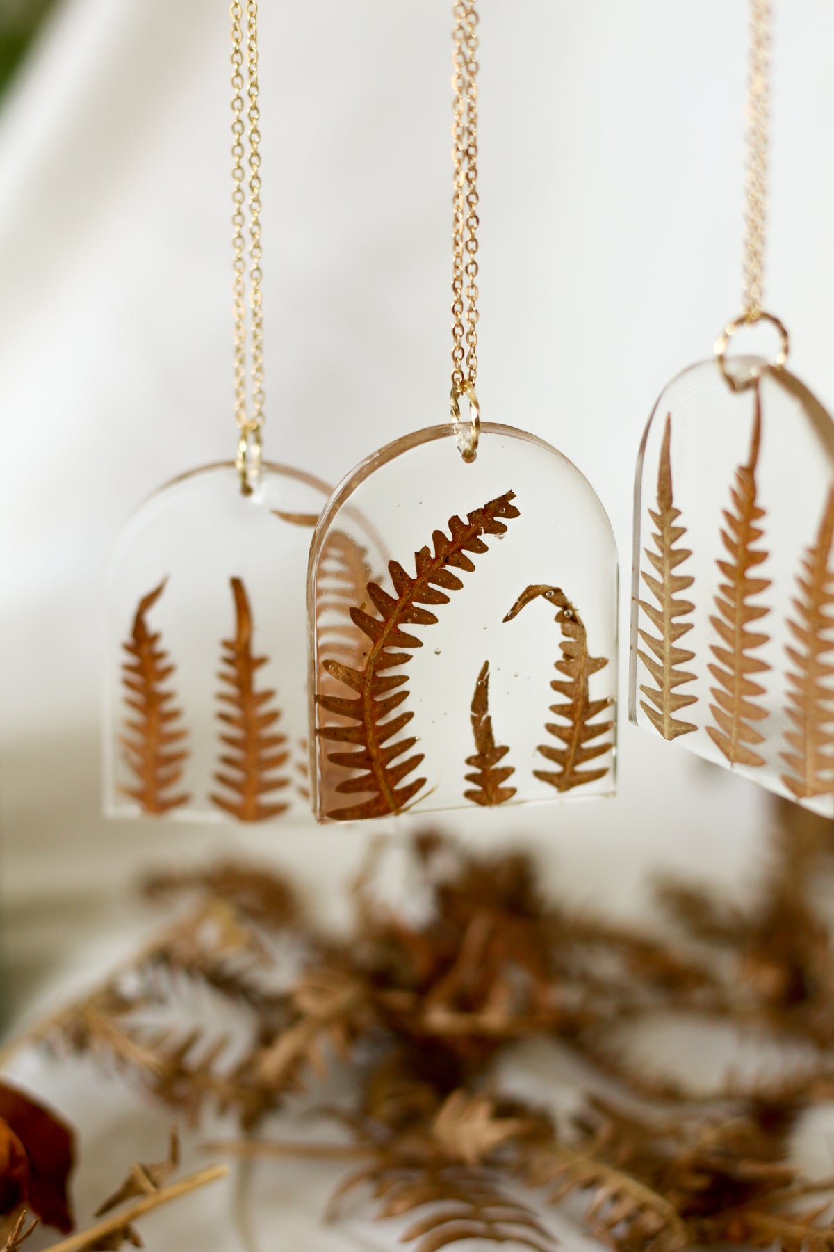 Fern sautoir necklaces