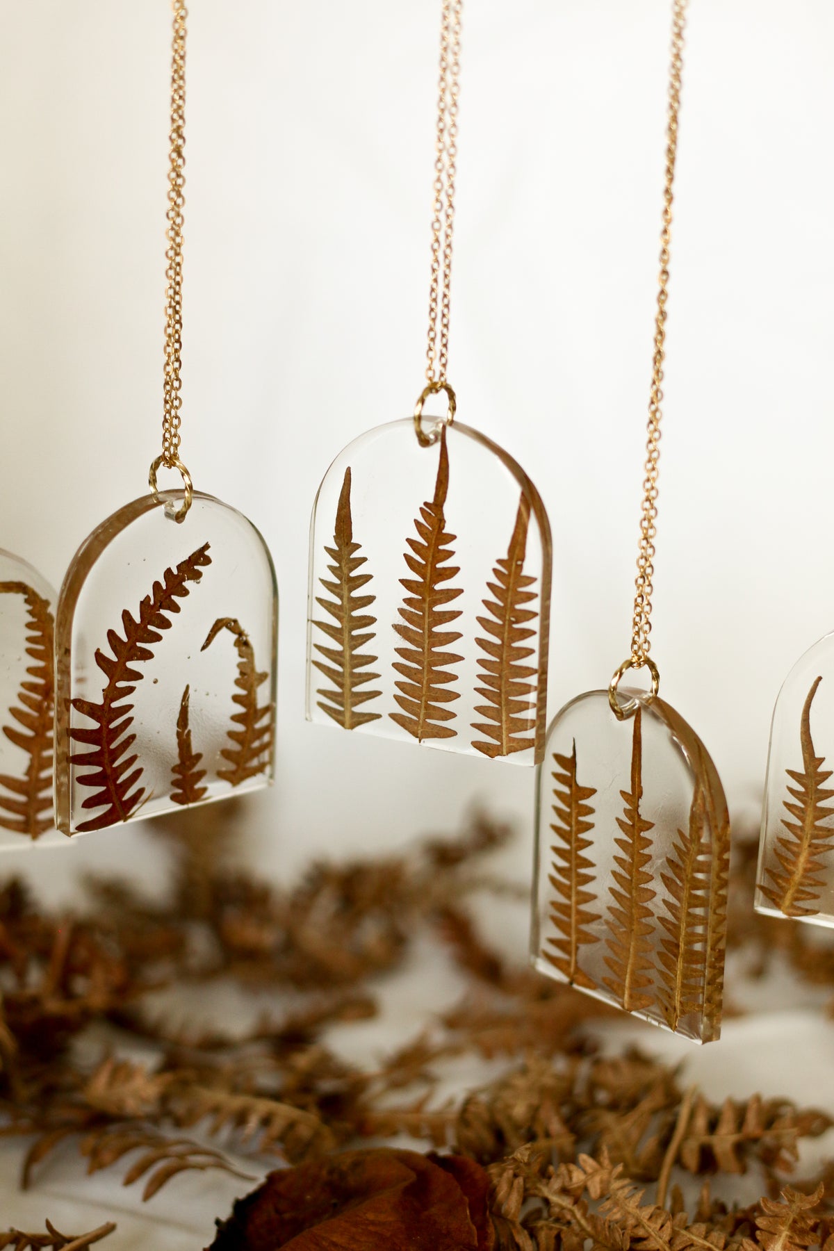Fern sautoir necklaces