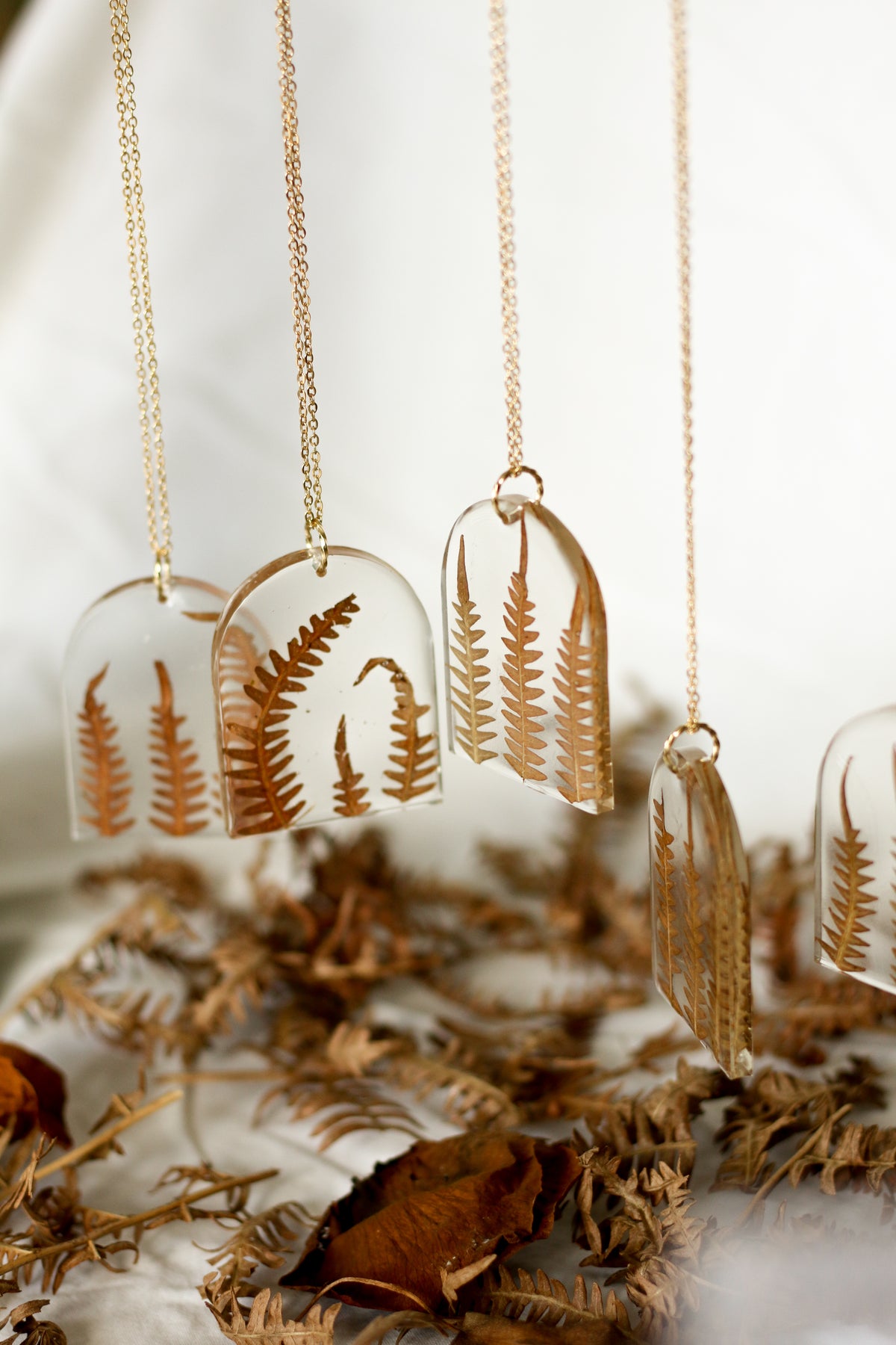 Fern sautoir necklaces