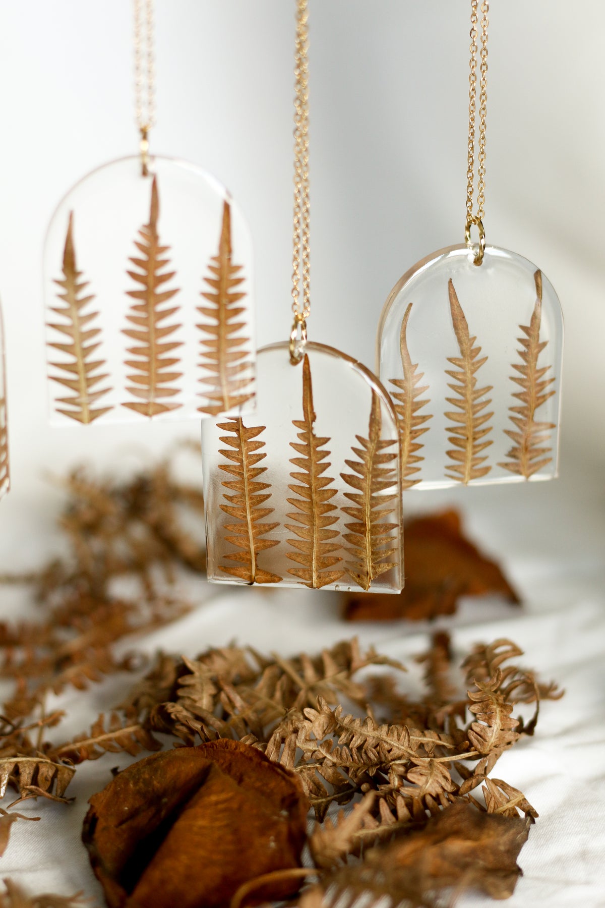 Fern sautoir necklaces