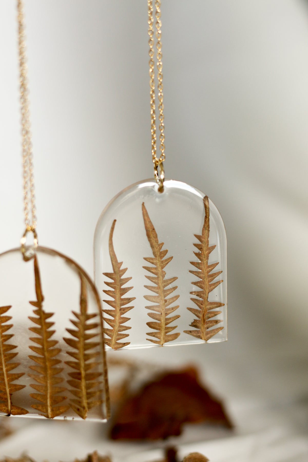 Fern sautoir necklaces