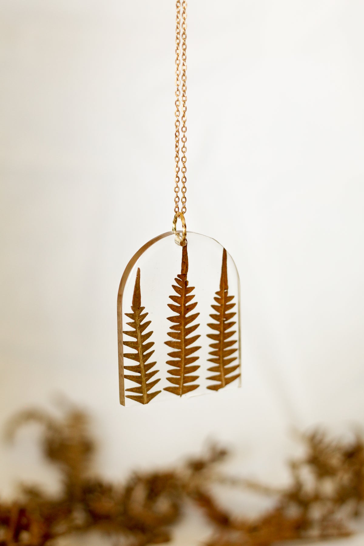 Fern sautoir necklaces