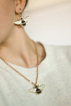 Boucles d'oreilles abeille