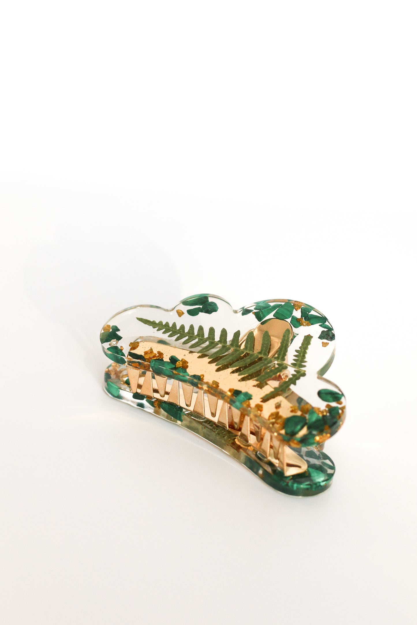 Malachite hair clip 03