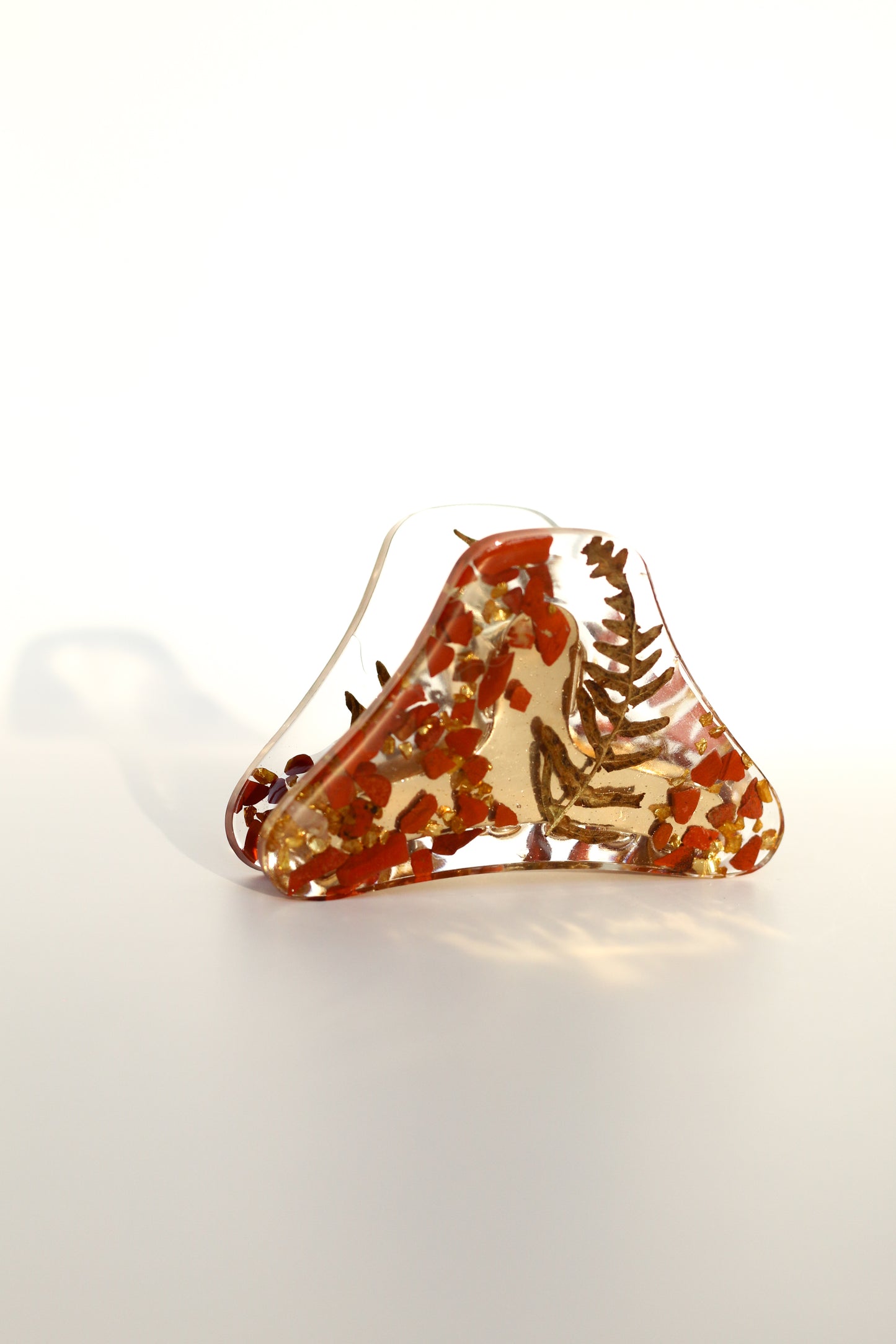 Pince à cheveux jaspe rouge