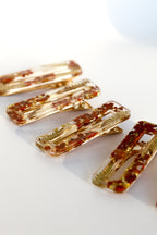 Barrettes jaspe rouge