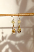 Boucles d'oreilles florales roses - gouttes