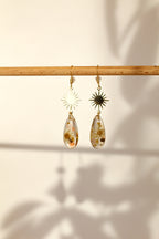 Boucles d'oreilles florales roses - gouttes