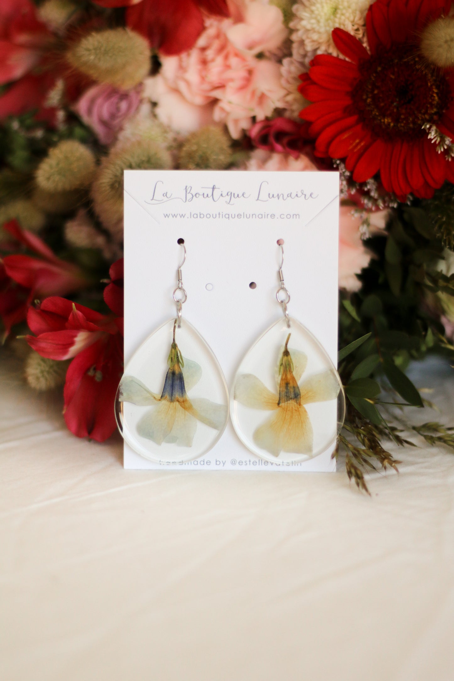 Boucles d'oreilles florales