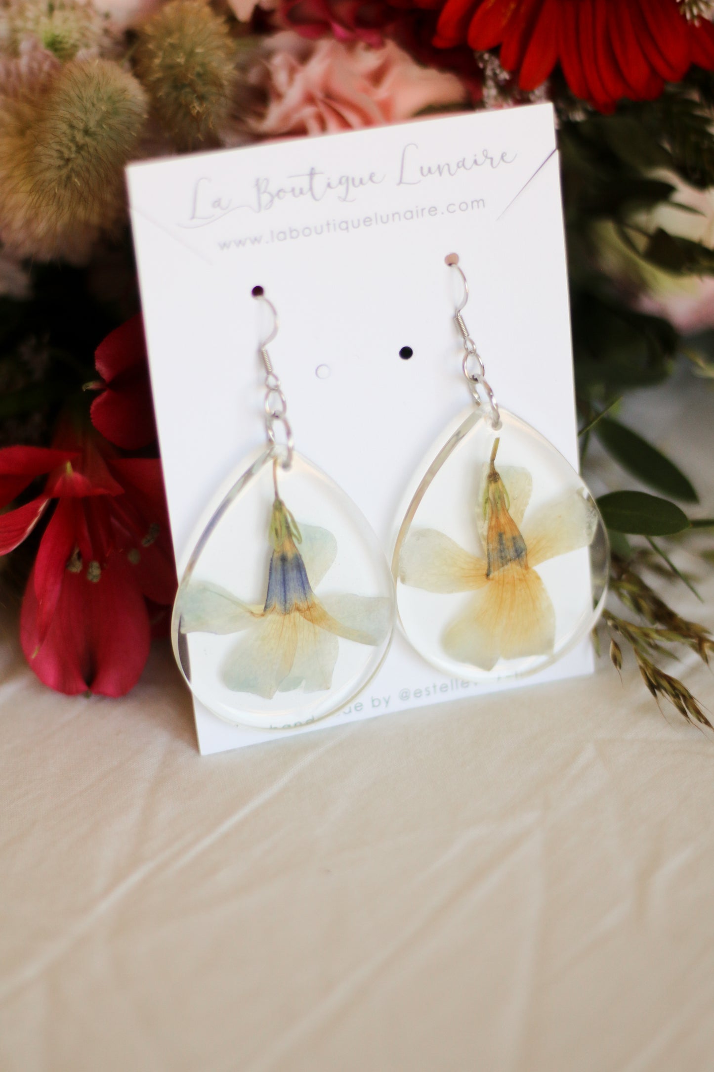 Boucles d'oreilles florales