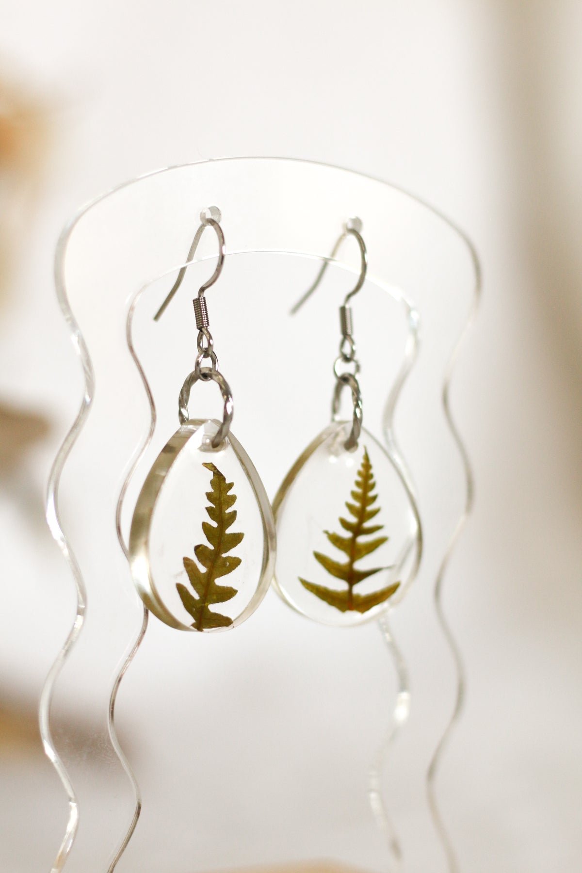 Small fern earrings