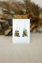Boucles d'oreilles Carole - malachite