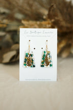 Boucles d'oreilles Carole - malachite