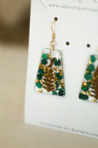 Boucles d'oreilles Carole - malachite