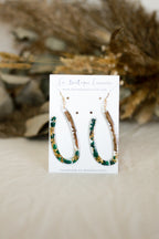 Boucles d'oreilles Gretel - malachite