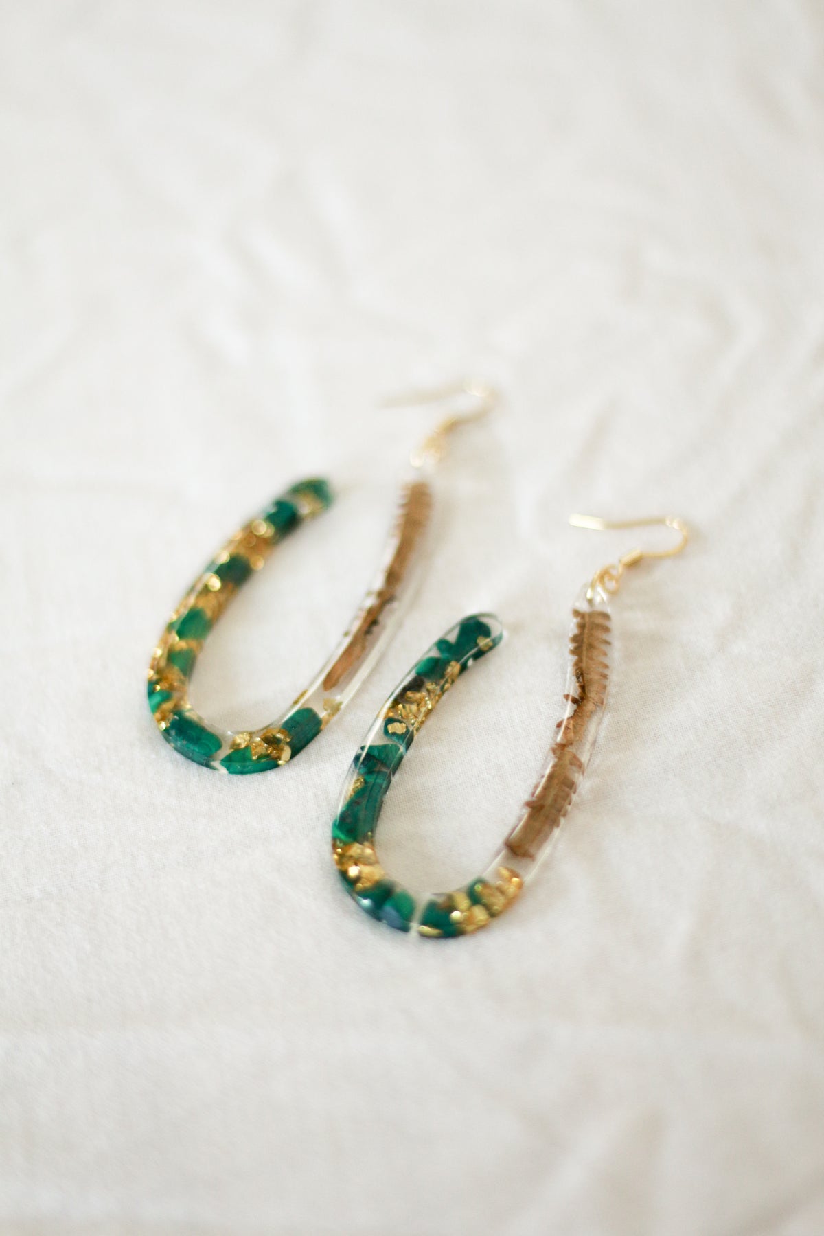 Boucles d'oreilles Gretel - malachite