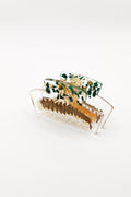 Malachite hair clip