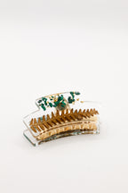 Malachite hair clip