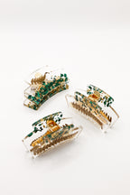 Malachite hair clip