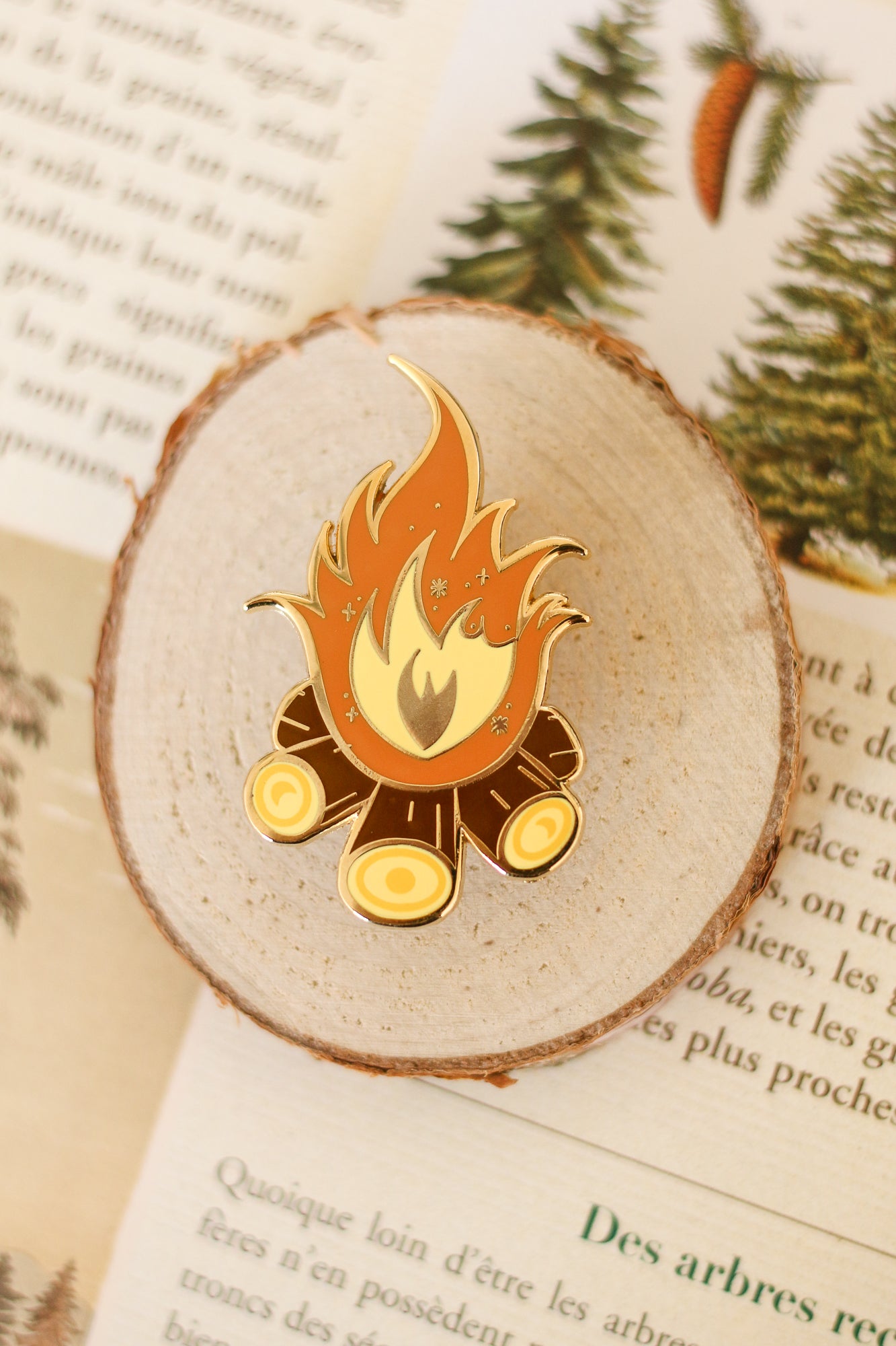 Campfire pin