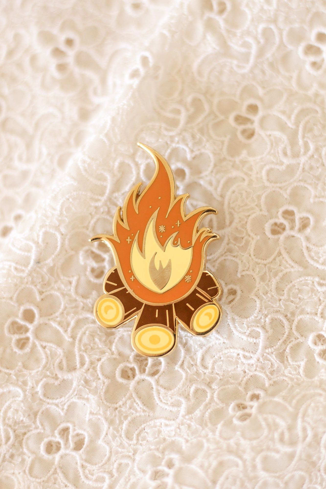 Campfire pin