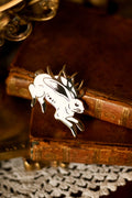 White Jackalope Pin