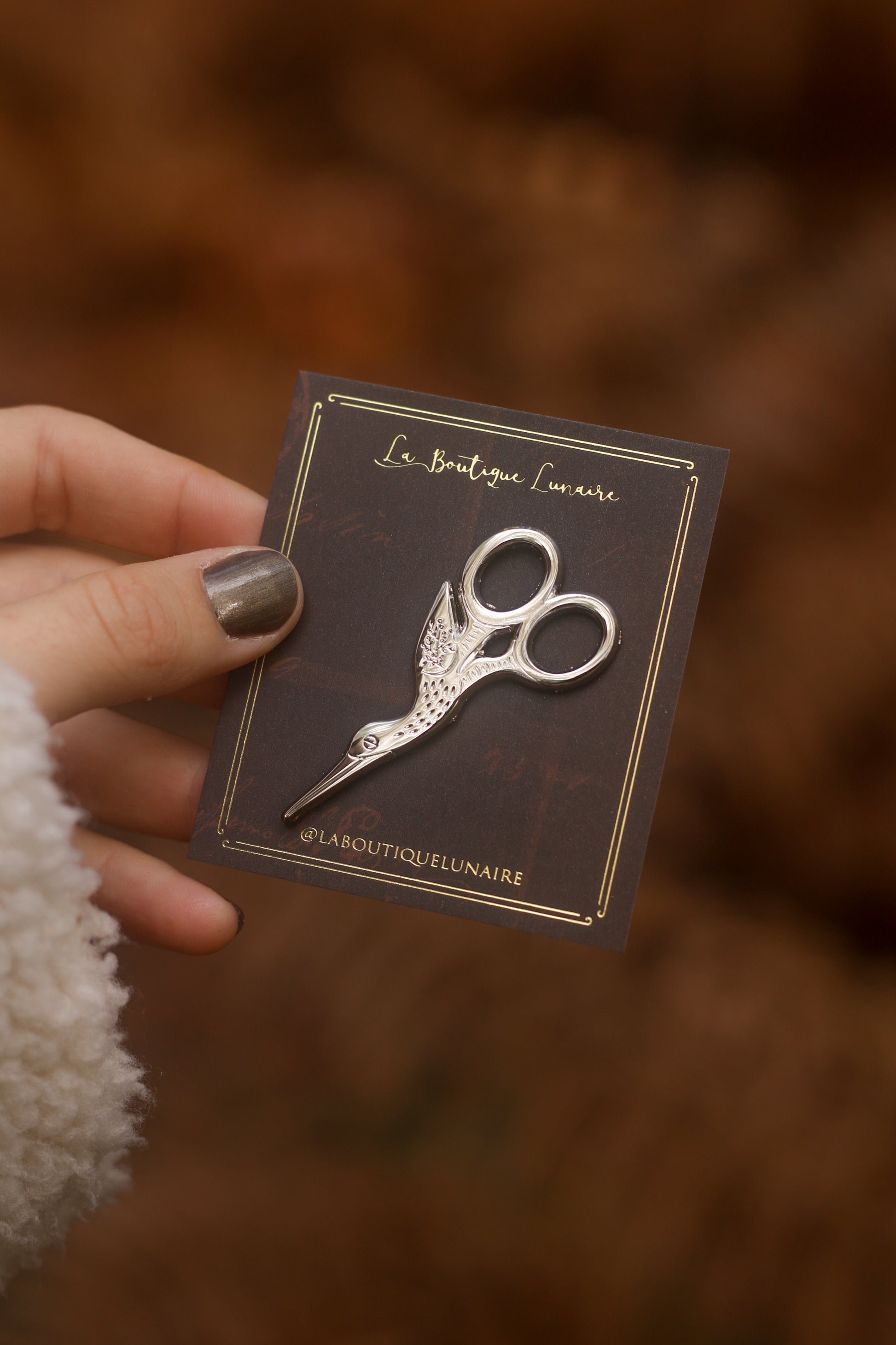 Silver Stork Embroidery Scissors, Sewing Scissors, Quality Crane