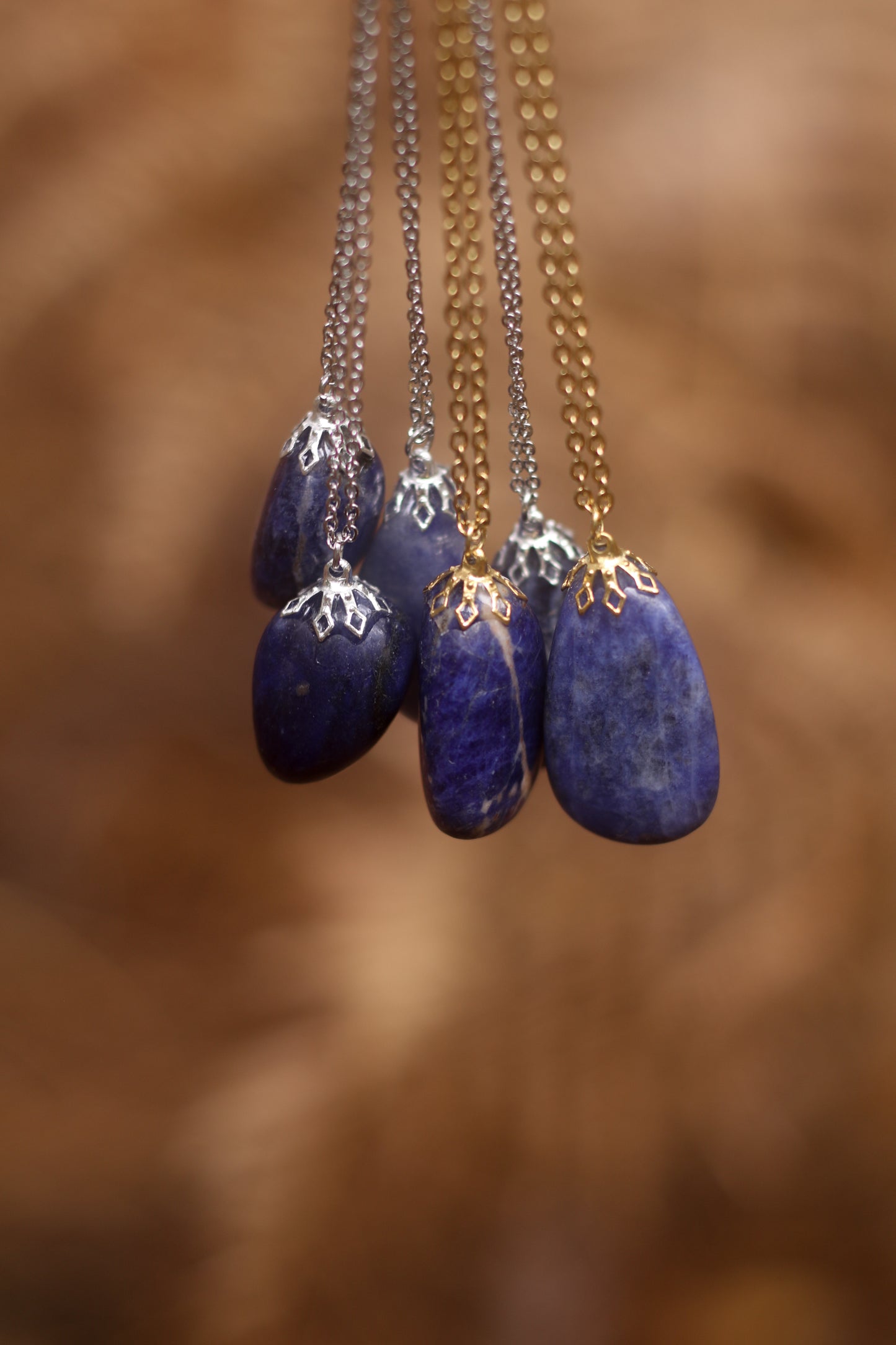 Tumbled Stone Necklace - Sodalite